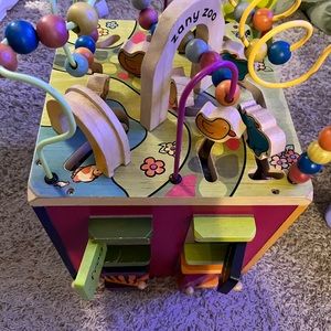 B. toys Wooden Activity Cube - Zany Zoo